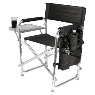 Picnic Time Sports Chair with Table and Pockets   Black