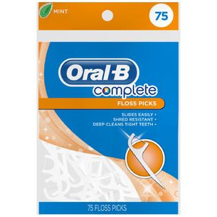 Oral B Complete Mint Flavor Picks Dental Floss 75
