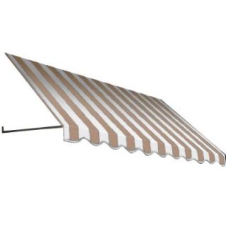 AWNTECH 8.375 ft. Dallas Retro Window/Entry Awning (56 in. H x 36 in. D) in Tan/White Stripe CR43 8LW