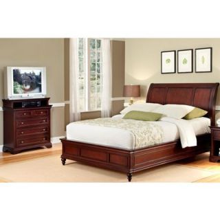 Home Styles Lafayette King Sleigh Bed and Media Chest, Rich Cherry