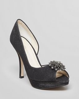 Caparros Peep Toe Platform Evening Pumps   Insight High Heel