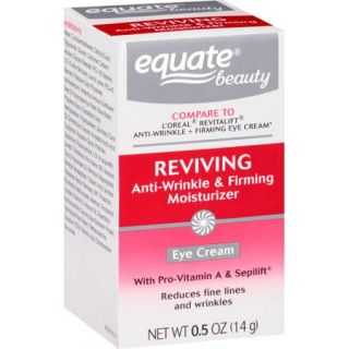 Equate Beauty Reviving Anti Wrinkle & Firming Moisturizer Eye Cream, 0.5 oz