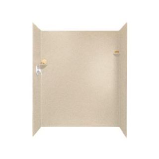 Swan 32 in. x 60 in. x 72 in. Three Piece Easy Up Adhesive Shower Wall Kit in Bermuda Sand SK 326072 040