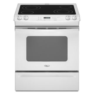 Whirlpool Gold Smooth Surface 4.5 cu ft Self Cleaning Slide In Electric Range (White) (Common 30 in; Actual 29.875 in)