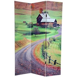 Oriental Furniture  6 ft. Tall Double Sided Covered Bridge Canvas Room