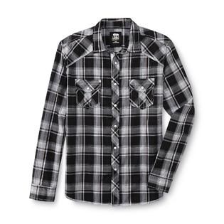 Route 66 Mens Long Sleeve Western Shirt   Plaid   Clothing, Shoes