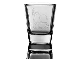 2oz "I Love You" Daffy Duck Shot Glass