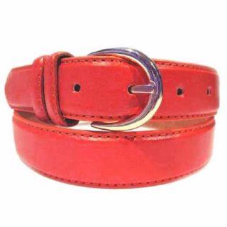 Luxury Divas Red Classic Leather Belt Size Small