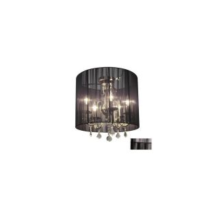 Artcraft Lighting 16 in W Polished Nickel Crystal Accent Ceiling Flush Mount