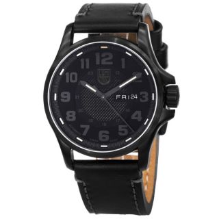 Luminox Mens 1801BO Field Automatic Black Leather Watch   16730034