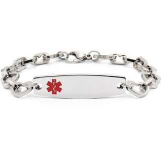 Stainless Steel Heart Link Bracelet