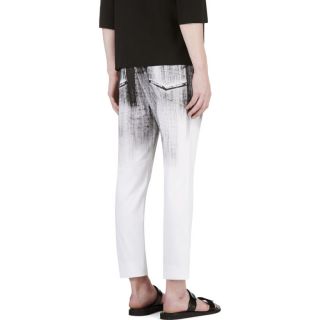 Denis Gagnon Black & White Hand Painted Trousers