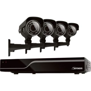 Sentinel DVR Surveillance System — 4-Channel DVR with 4 High-Resolution Security Cameras, Model# 21027