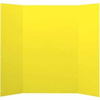 Flipside Tri Fold Project Boards, Yellow, 36" x 48"