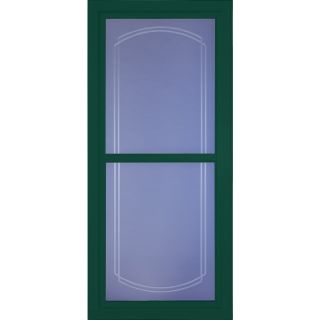 LARSON Tradewinds Selection Green Full View Beveled Safety Aluminum Retractable Screen Storm Door (Common 36 in x 81 in; Actual 35.75 in x 79.75 in)