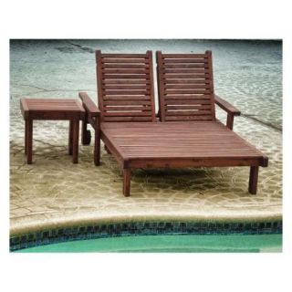 Best Redwood Double Sun Chaise Lounge