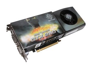 BFG Tech GeForce GTX 280 DirectX 10 BFGEGTX2801024E 1GB 512 Bit GDDR3 PCI Express 2.0 x16 HDCP Ready SLI Support Video Card