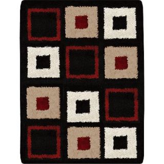 Home Dynamix Synergy Collection Black/Red Contemporary Area Rug