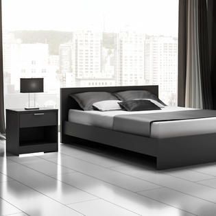 Stellar Home Furniture platform bed & headboard   Shop living room