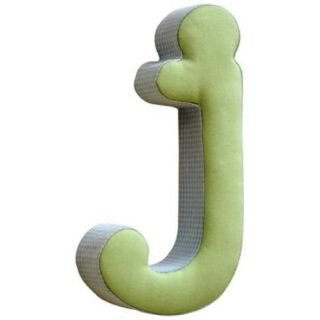 New Arrivals ''j'' Fabric Letter in Blue / Green