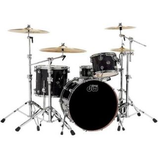 DW Performance Series 4 Piece Shell Pack Ebony Stain Lacquer with Chrome Hardware