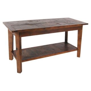 Alaterre Revive Reclaimed Wood Bench with Shelf   Natural