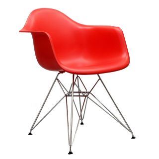 Modway Paris Red Stackable Arm Chair