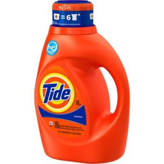 Tide Original Scent HE Turbo Clean Liquid Laundry Detergent, 32 Loads 50 oz