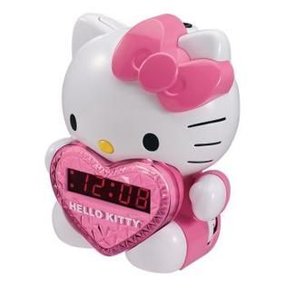 Hello Kitty AM/FM Projection Clock Radio with Battery Back up   TVs