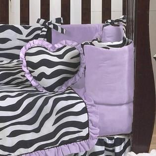 Sweet Jojo Designs  Zebra Purple Collection 9pc Crib Bedding Set
