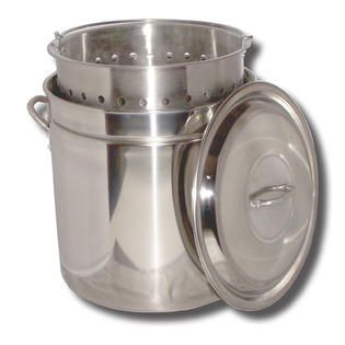 King Kooker®  44 Qt. Stainless Steel Boiling Pot with Steam Ridge