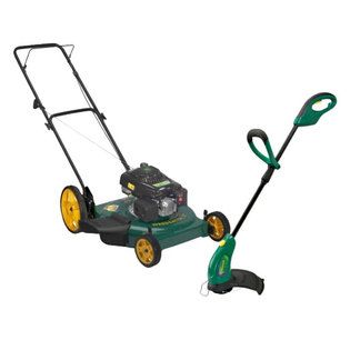 Weedeater Push Mower with Trimmer Bundle