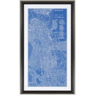 Home Decorators Collection 43 in. x 25 in. "Map of Boston" by Unknown Framed Printed Wall Art 8286100730