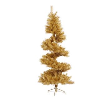 Vickerman 7 x 35 Gold Glitter Spiral Tree 1672T   Seasonal