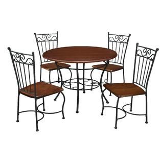 Dorel Asia  5 Piece Wood and Metal Dinette