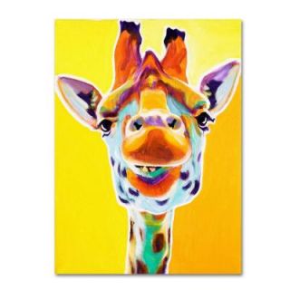 Trademark Fine Art 24 in. x 18 in. "Giraffe No. 3" by DawgArt Printed Canvas Wall Art ALI0594 C1824GG