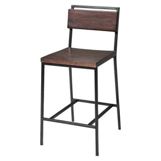 Fashion Bed Group Olympia 26 Counter Stool   Matte Black Metal/Black