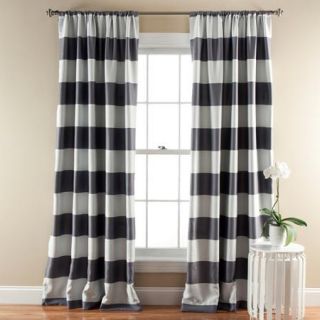 Lush Decor Stripe Blackout Window Curtain, Pair