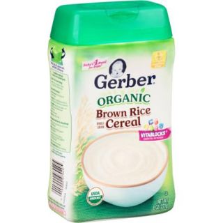 Gerber Organic Brown Rice Baby Cereal, 8 oz