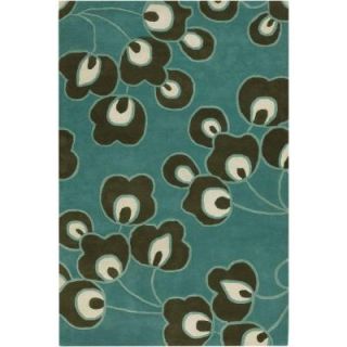 Chandra Amy Butler Turquoise 5 ft. x 7 ft. 6 in. Indoor Area Rug AMY13207 576