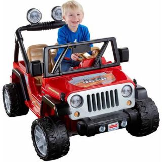 Fisher Price Power Wheels Jeep Wrangler 12 Volt Battery Powered Ride On, Red