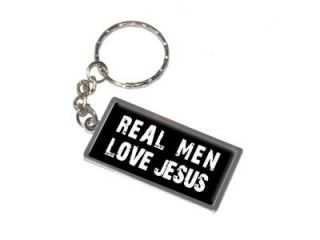 Real Men Love Jesus Keychain Key Chain Ring