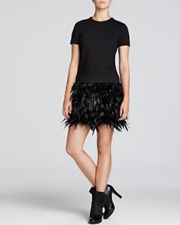DKNY Feather Skirt Dress