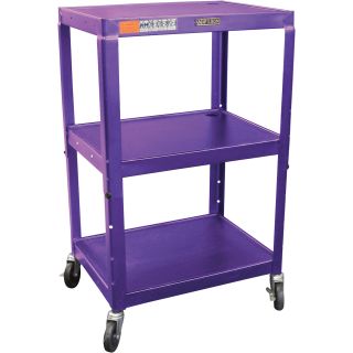 Wilson Metal Utility Cart — Height Adjustable, Purple, Model# W42APE