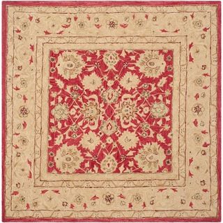 Safavieh Handmade Anatolia Red/ Ivory Wool Rug (8 Square)  