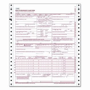 TOPS CMS 1500 Health Insurance Claim Forms, Letter   Office Supplies