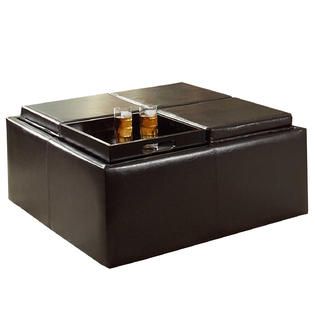 Oxford Creek  Cocktail Ottoman with 4 trays