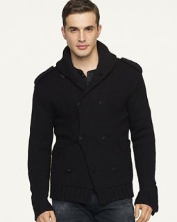 Ralph Lauren Black Label Double Breasted Merino Wool Shawl Jacket
