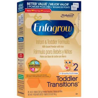 Enfagrow Toddler Transitions Infant and Toddler Formula    28 oz Powder Box