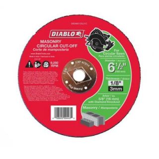 Diablo 6 1/2 in. x 1/8 in. x 5/8 in. Masonry Cut Off Disc DBD065125L01C
